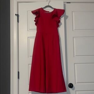 GB Girls Elegant Scarlet Formal Romper